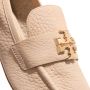 TORY BURCH Beige leren loafers met gouden logo Gray Dames - Thumbnail 2