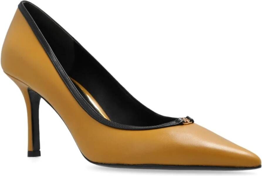 TORY BURCH Hoge hakken Double T Logo Pumps in bruin - Foto 2