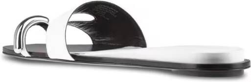 TORY BURCH Pierced Leather Slide Shoes With Minimalist Silhou in rood