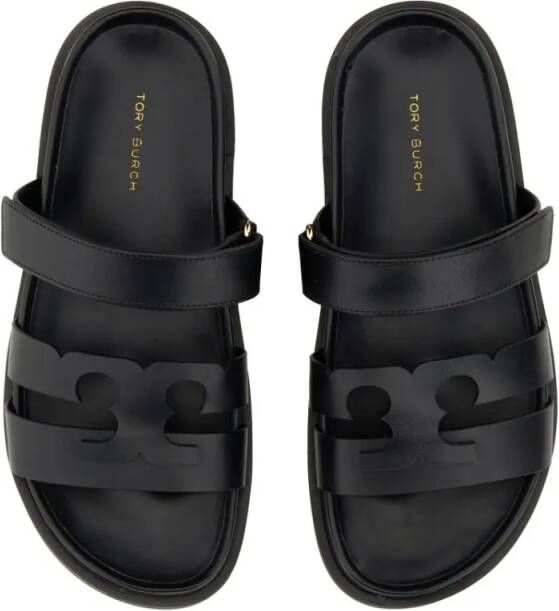 TORY BURCH Sandalen Cut-Out Design Bovine Leather Sandals in zwart
