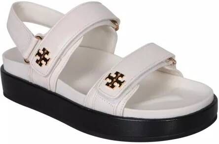 TORY BURCH Crèmekleurige Leren Sandalen met Klittenbandsluiting White Dames - Foto 2