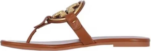TORY BURCH Sandalen Miller' Brown Nappa Sandals – Brown in bruin