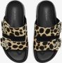 TORY BURCH Sandalen Slider Sandals With Leopadrata Pattern in zwart - Thumbnail 1