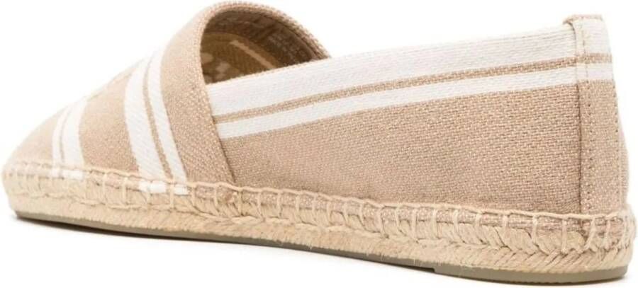 TORY BURCH Low-Top Sneakers Double T Jacquard Logo Espadrilles in beige
