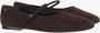 TORY BURCH Suede Leather Mary Jane Ballerinas in zwart - Thumbnail 1