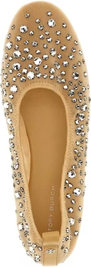 TORY BURCH 'Crystal' Ballet Flats in beige