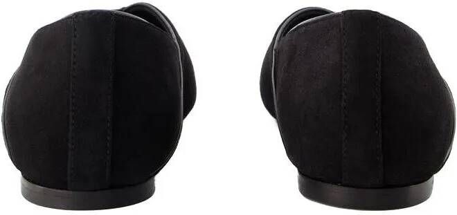 TOTEME The Everyday Flat Ballerinas Suede Black in zwart
