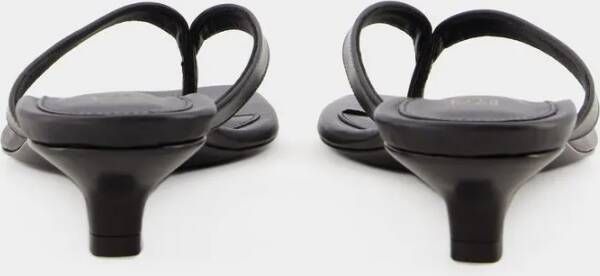 TOTEME Sandalen The Flip Flop Sandals Leather Black in zwart