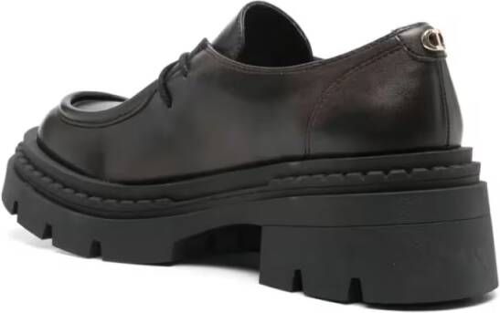 Twin-Set Brown Lace-Up Loafers With Distinctive Design in bruin - Foto 2