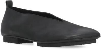Uma Wang Black Smooth Leather Ballet Shoes in zwart