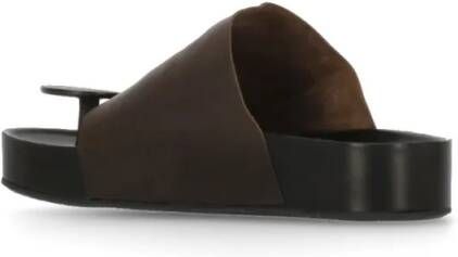 Uma Wang Sandalen Brown Leather Flipflop Sandals in bruin