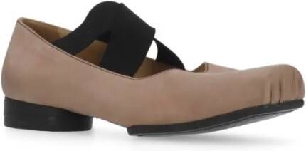 Uma Wang Smooth Leather Ballet Shoes in bruin