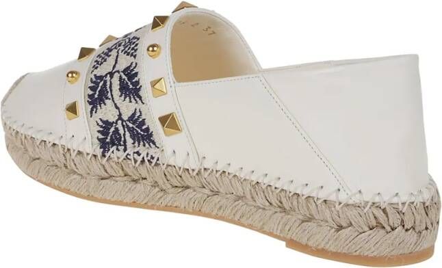 Valentino Garavani County T. 20 Nappa Leather Espadrilles in wit