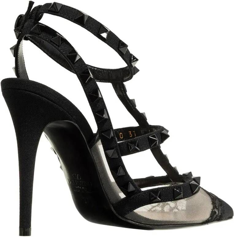 Valentino Garavani Boots Ankle Strap Rockstud in zwart