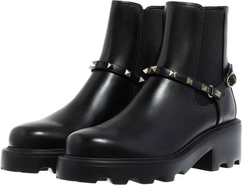 Valentino Garavani Boots Beatle Rockstud Boots in zwart
