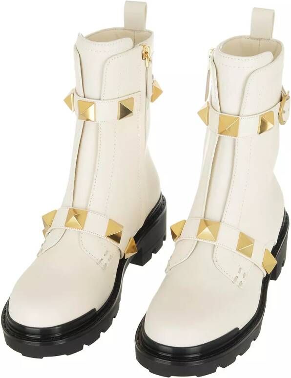 Valentino Garavani Boots & laarzen Roman Stud Boots Leather in crème