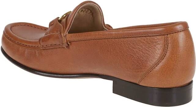 Valentino Garavani Buffalo Leather Loafers in bruin