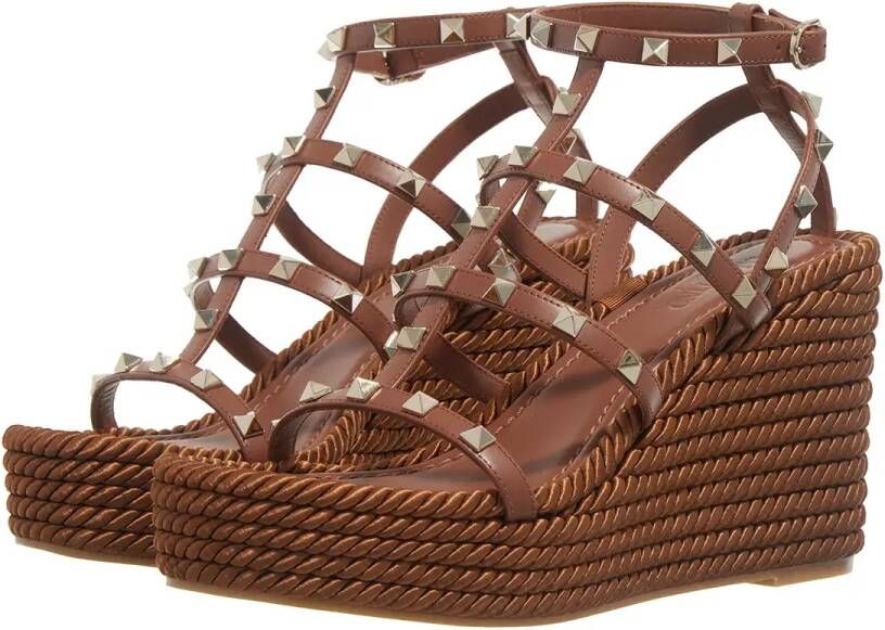 Valentino Garavani Espadrilles Wedge Espadrillas in bruin