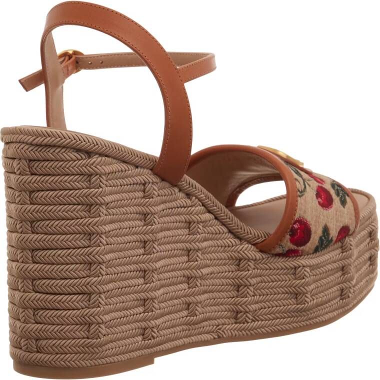 Valentino Garavani Espadrilles Wedge Espadrillas in bruin