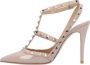 Valentino Garavani Hoge hakken Patent Rockstud Caged Pump Beige in beige - Thumbnail 1