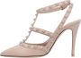 Valentino Garavani Hoge hakken Pointed Toe Rockstud Pumps With Adjustable Ankle S in beige - Thumbnail 1