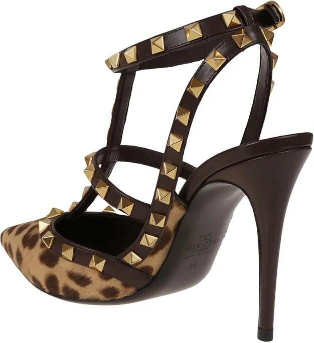 Valentino Hoge hakken Rockstud Décolleté in bruin