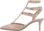 Valentino Garavani Hoge hakken Rockstud Leather Pumps in beige - Thumbnail 1