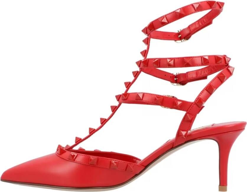 Valentino Garavani Hoge hakken Rockstud' Pumps Red in rood