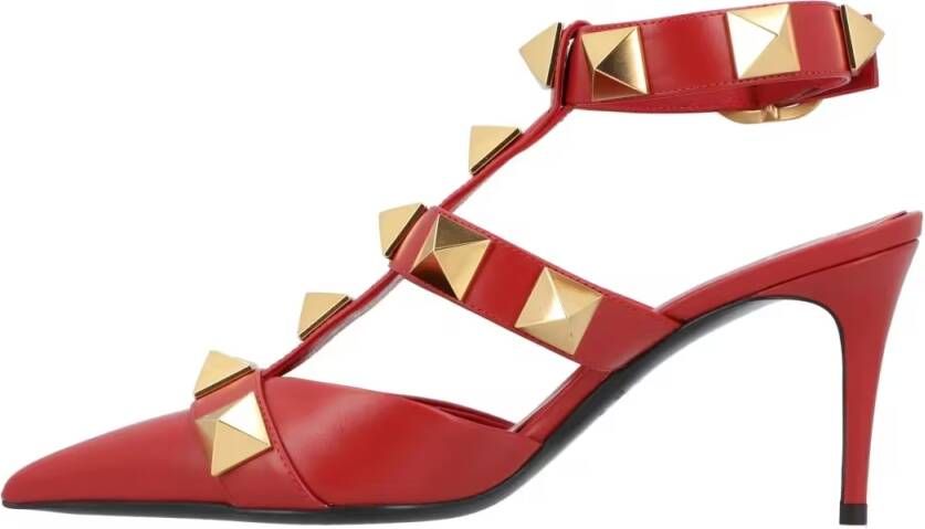 Valentino Garavani Hoge hakken Roman Stud Pumps 80Mm Red in rood