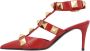 Valentino Garavani Hoge hakken Roman Stud Pumps 80Mm Red in rood - Thumbnail 1