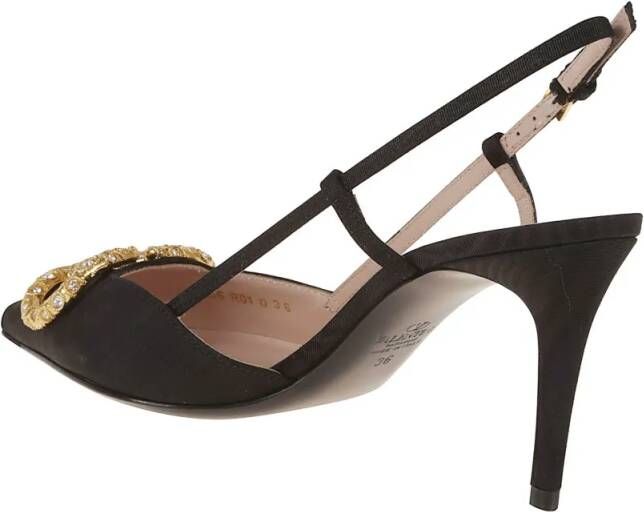 Valentino Garavani Hoge hakken Satin Slingback Pumps in zwart