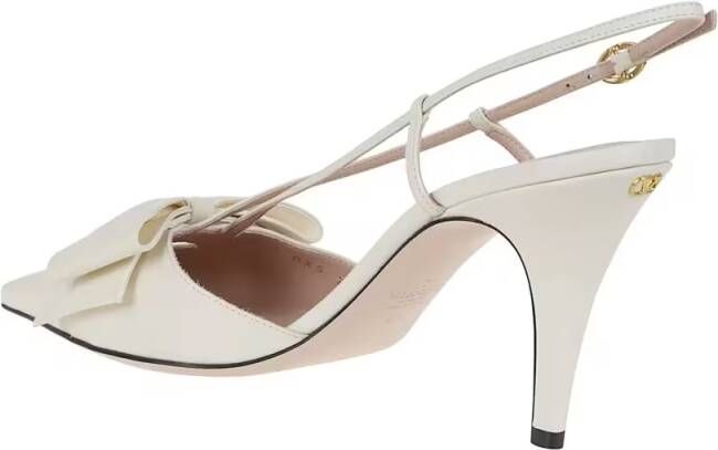 Valentino Garavani Hoge hakken Slingback Pumps In Goatskin in wit