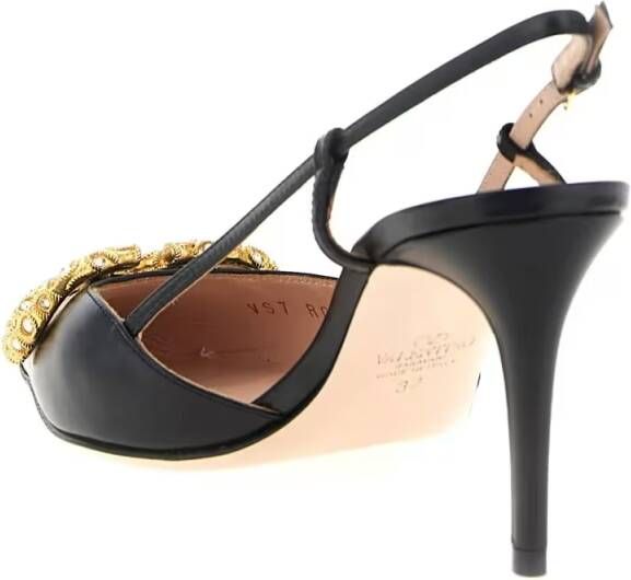 Valentino Garavani Hoge hakken Slingback Vlogo Signature in zwart