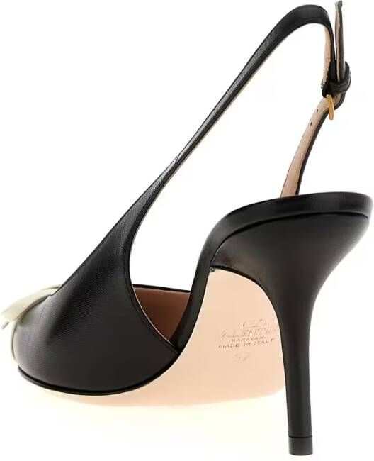Valentino Garavani Hoge hakken 'Vlogo Signature' Slingback in zwart