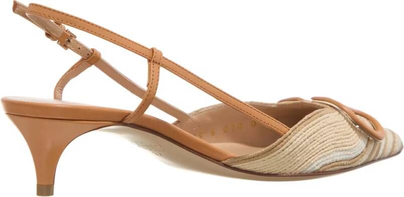 Valentino Garavani Hoge hakken VLogo Sling Back in beige