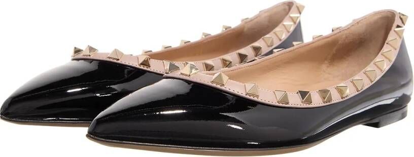 Valentino Garavani Loafers Ballerina Rockstud in zwart