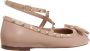 Valentino Garavani Loafers Ballerina Rockstud in poeder roze - Thumbnail 1
