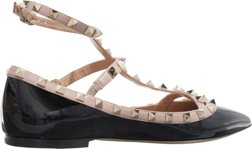 Valentino Garavani Loafers Ballerina Rockstud in zwart
