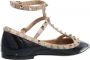 Valentino Garavani Loafers Rockstud Ballerina in zwart - Thumbnail 1