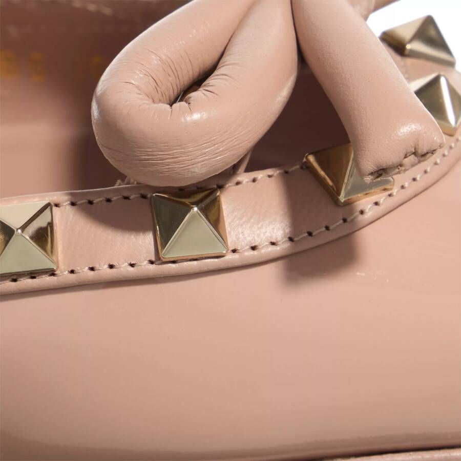Valentino Garavani Loafers Rockstud Bow T.05 Ballerina in poeder roze