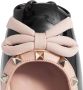 Valentino Garavani Loafers & ballerina schoenen Rockstud Round Toe Ballerina in beige - Thumbnail 1