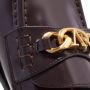 Valentino Garavani Loafers & ballerina schoenen V-Logo Chain Mocassin Leather in bruin - Thumbnail 1