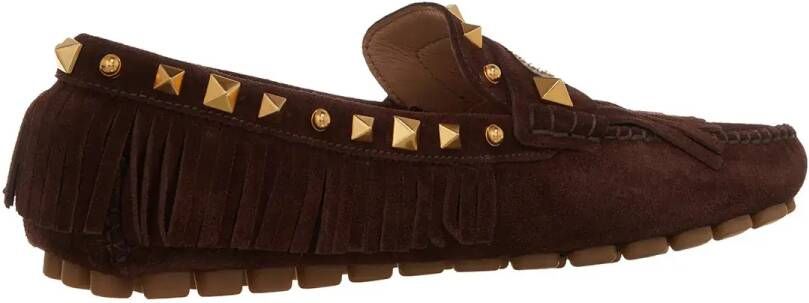 Valentino Garavani Loafers Plaster Claster Driver in bruin