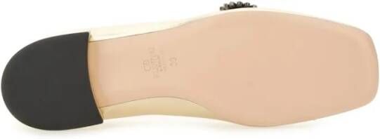 Valentino Garavani "Mary-Jane Preshoes" Ballerina In Kidskin in beige