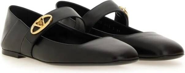 Valentino Garavani Mary-Jane Vlogo Locker Ballerina in zwart
