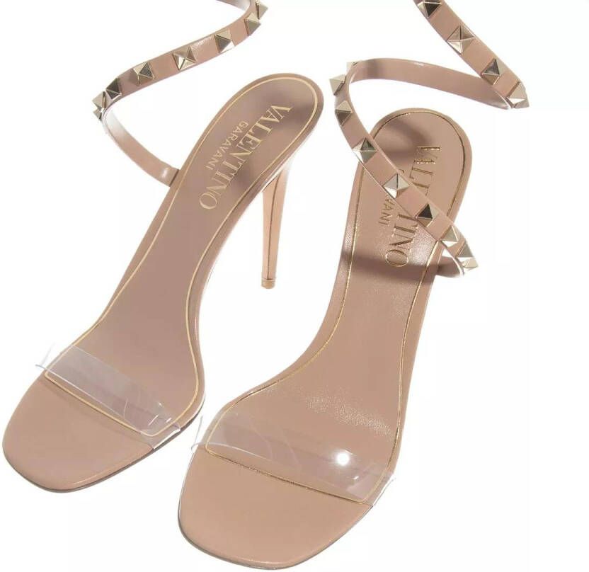 Valentino Garavani Pumps & high heels Rockstud Leather Sandals 100 mm in beige