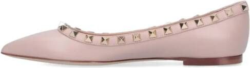 Valentino Garavani Rockstud' Ballet Flats – Pink in roze