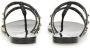 Valentino Garavani Rubber "Rockstud" Low Sandal in zwart - Thumbnail 1