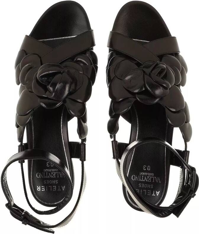 Valentino Garavani Sandalen Atelier Rose Edition Sandals Leather in zwart
