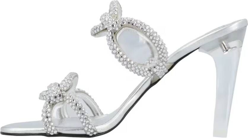 Valentino Garavani Sandalen Chain 1967 Slide Sandals Silver in wit